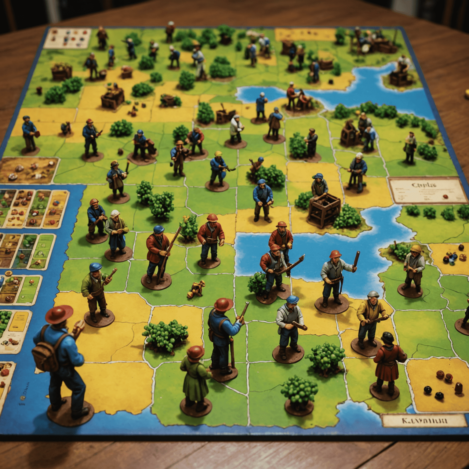 Caylus ve Viticulture gibi popüler işçi yerleştirme oyunlarının yan yana görselleri, oyun tahtaları ve işçi figürleri gösteriliyor